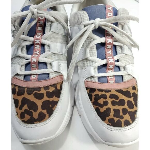 Dkny Women’s Wes Lace-Up Sneakers Animal Print Size 9M - Picture 4 of 6
